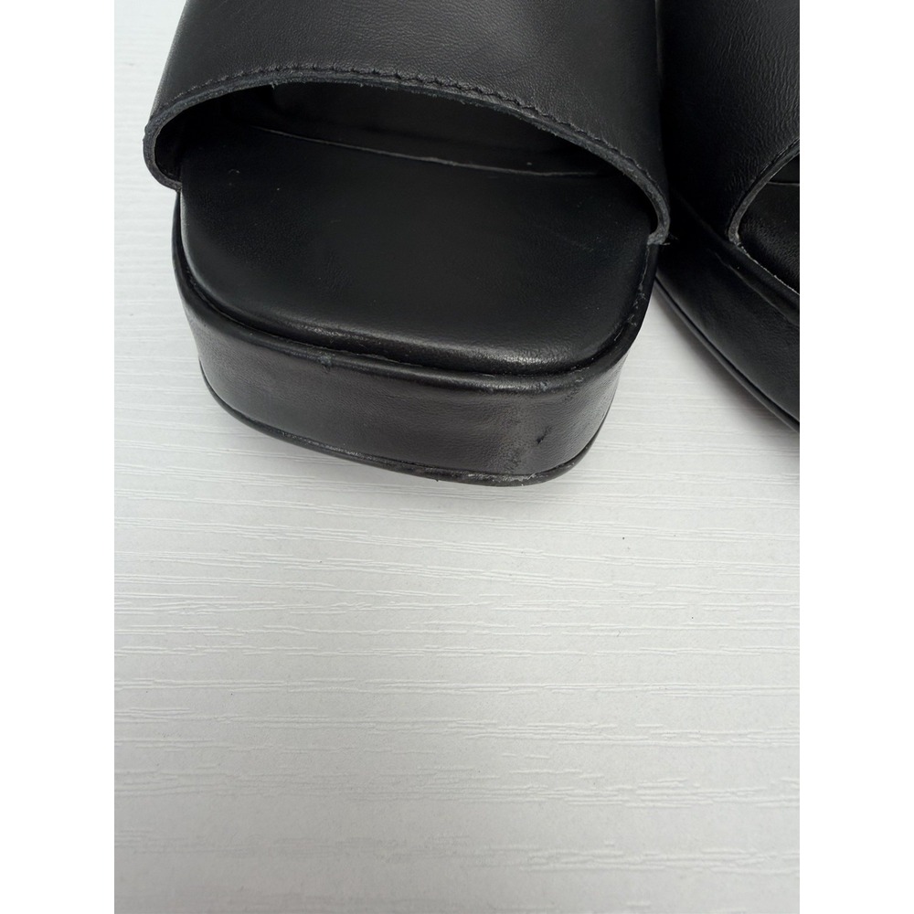 Steve Madden Sianna Black Platform Mule Heels Womens 8.5 Made In Brazil - Picture 10 of 11